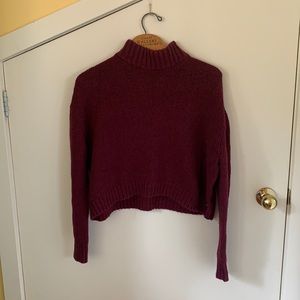 American eagle cropped turtleneck sweater
